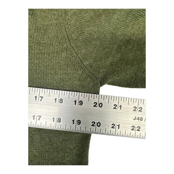 Roz &Ali Open Front Knit Cardigan Women’s L Olive Green Sweater Long Sleeve Soft - Picture 11 of 13